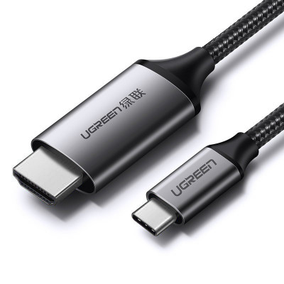 Cablu Ugreen Cablu HDMI - USB Tip C 4K 60 Hz 1,5 M Negru-gri (MM142 50570) foto