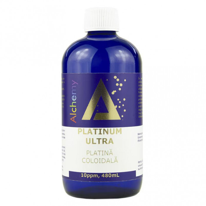 PLATINA COLOIDALA PLATINUM ULTRA 10PPM &quot;ALCHEMY&quot; 480ml AGHORAS