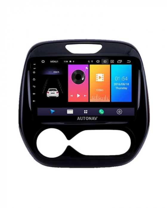 Navigatie Renault Kaptur 2016-2019 Clima Auto AUTONAV Android GPS Dedicata, Model Classic, Memorie 128GB Stocare, 6GB DDR3 RAM, Display 9&quot; Full-Touch,
