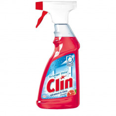 Detergent pentru Geamuri CLIN Vinegar, 500 ml, Parfum de Grapefruit, Solutie Curatat Geamuri cu Pulverizator, Detergent de Geamuri, Solutie Spalat Gea foto