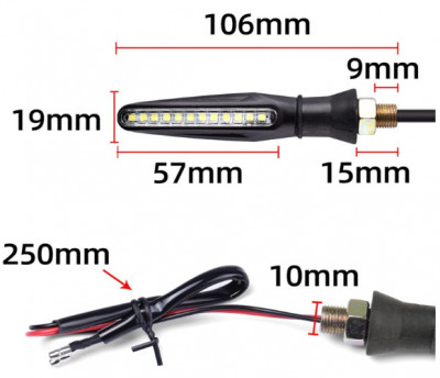 Set 2 bucati semnalizari secventiale moto/ATV foto