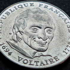 Moneda comemorativa 5 FRANCI - FRANTA, anul 1994 * cod 4521 - Voltaire