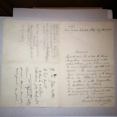 Document vechi - MAISON DE S. M. LE ROI - Castel Peles 20 aug in lb. franceza