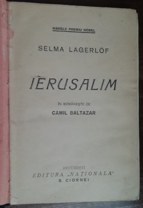 myh 525f - Selma Lagerlof - Ierusalim - editie interbelica