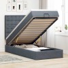VidaXL Cadru de pat otoman cu saltele Gri &icirc;nchis 90x200cm catifea 3314439