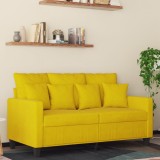 Gossi canapea cu 2 locuri, galben, 120 cm, catifea