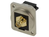 Adaptor SMA 50&Omega; metalic argintiu CLIFF CP30260M3, soclu dublu