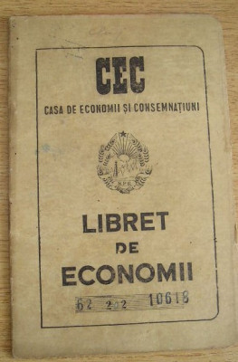 QW13 4 - 1956 - Libret de economii - Casa de economii si consemnatiuni - CEC foto