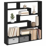 Cumpara ieftin Raft cubic de perete cu 7 compartimente negru lemn prelucrat