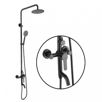 Coloana Dus, Inox SUS304, Negru, HS005 ModernLight Concept foto
