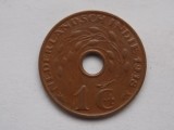 1 CENT 1938 INDIILE OLANDEZE