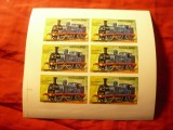 Bloc Nagaland - Locomotive , 1971 ,cu 6 val. nedanteate