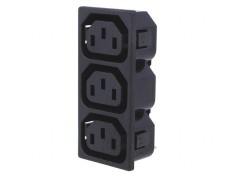 Conector alimentare AC splitter 10A 250V IEC C13 foto