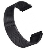 Cumpara ieftin Curea metalica compatibila Huawei Watch GT 2 46mm, telescoape QR, Milanese Loop, Negru, Very Dream