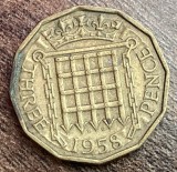 C50 - Moneda foarte veche - Anglia - three pence - 1958