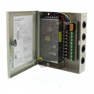 Sursa in comutatie AC-DC cu cutie 120W 12V 10A 9 canale WELL foto