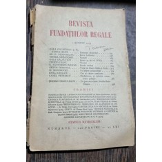 Revista Fundatiilor Regale - 1 August 1934