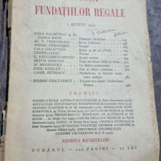 Revista Fundatiilor Regale - 1 August 1934