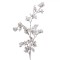 Ramura Decorativă Crăciun, Model cu Bile Mici Glitter, Culoare Alb, Lungime 76cm