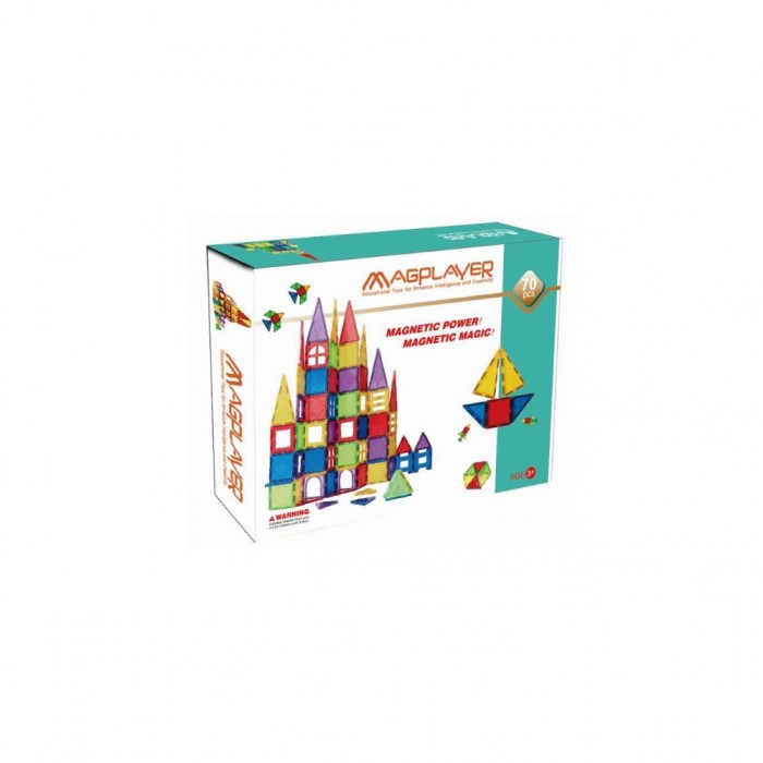 Set de constructie magnetic - 70 piese