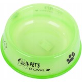 Bol transparent pentru caini si pisici, 300 ml, plastic, verde