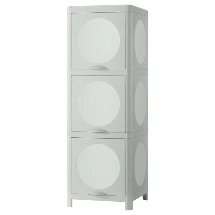 Dulap cu usi, 33 x 34 x 99 cm, Organizare inteligenta si spatiu optimizat, Verde