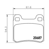 Placute frana spate Mercedes 190 (W201), 10.1982-08.1993, marca SRLine S70-1166