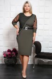 Cumpara ieftin Rochie Eleganta Gabri Olive - 60Marimea, Yves