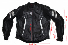 Costum moto piele Macna full protectii barbati marimea 50(M) foto