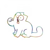 Sticker Auto Rezervor Pisica Feed Me