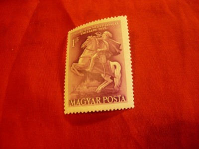 Serie Ungaria 1955 - 25 Ani Muzeul Postal , 1 valoare foto
