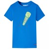 Tricou pentru copii, albastru aprins, 128, vidaXL