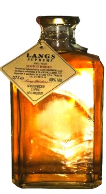 WHISKY LANGS SUPREME DECANTER AGED 5 YEARS IMP. STOCK CL 70 GR 40 ANII 90/2000 foto