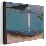 Tablou pictura Lumina lunii de Edvard Munch 2123 Tablou canvas pe panza CU RAMA 70x100 cm