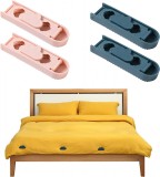 Set de 4 agrafe pentru lenjerie Kiuiom, polipropilena, roz/albastru inchis, 10,9 x 8,8-17 cm