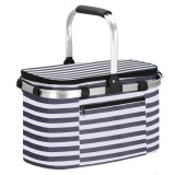 Geanta pentru picnic sau plaja, termoizolanta, 28 litri, alb albastru Household NewTrend