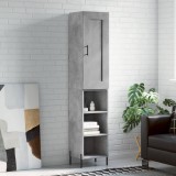 VidaXL Dulap &icirc;nalt, gri beton, 34,5x34x180 cm, lemn prelucrat