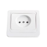 Priza schuko simpla Comtec Eco, incastrata, rama inclusa, alba
