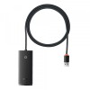 Hub USB Baseus Lite, 4 x USB-A 3.0 - 1 x USB-C, 1m, Negru WKQX030101