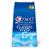 Benzi pentru albirea dintilor 3D White Whitestrips Vivid, 20 benzi, Crest