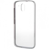 Husa HTC HC C1070 Hard Shell tip capac spate transparent rama gri pentru HTC Desire 326 / 526