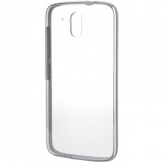 Husa HTC HC C1070 Hard Shell tip capac spate transparent rama gri pentru HTC Desire 326 / 526