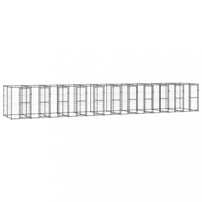 vidaXL Padoc pentru c&amp;acirc;ini de exterior, 26,62 m&amp;sup2;, oțel 3082269 foto