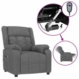 Cumpara ieftin Fotoliu rabatabil electric, gri inchis, material textil