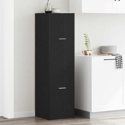 vidaXL Cabinet de Apotecă Stejar negru 40 x 41 x 144.5 cm foto
