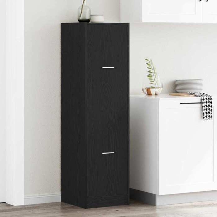 vidaXL Cabinet de Apotecă Stejar negru 40 x 41 x 144.5 cm