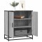Gossi dulap, gri sonoma, 68x35x76 cm, lemn prelucrat si metal