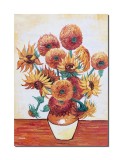 Cumpara ieftin Tablou pictat manual, Vaza cu floarea soarelui, 70x50cm ulei pe panza, reproducere Vincent van Gogh