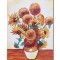 Tablou celebru pictat manual, Vaza cu floarea soarelui, 70x50cm ulei pe panza, reproducere Vincent van Gogh