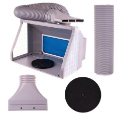 Cabina de vopsire portabila pentru modelare cu 3 lumini COB LED ?i evacuare HS-E550LK foto